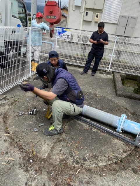 三重県某所　農業用水取水ポンプ　揚水配管更新工事
